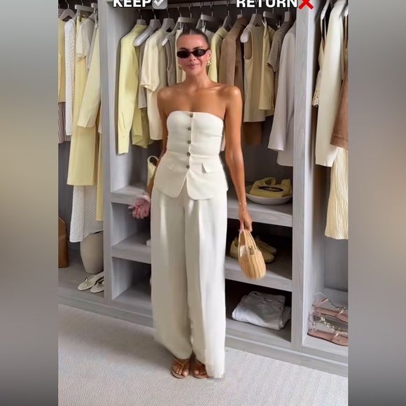 ZARA BUTTONED VEST TOP - Picture 4 of 17